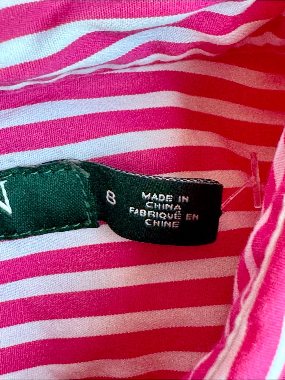 Preppy Lauren Ralph Lauren Pink Stripe Cotton LRL embroidery Button Down Shirt - Picture 5 of 13